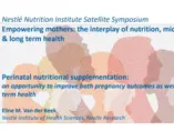 Perinatal Nutritional Supplementation