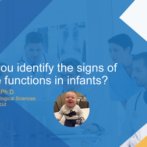 How do you identify the signs of executive functions in infants?
